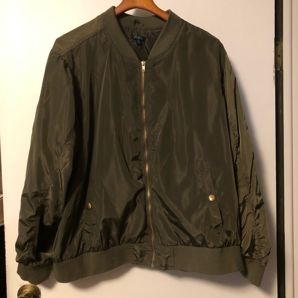 Olive Green Bomber Jacket